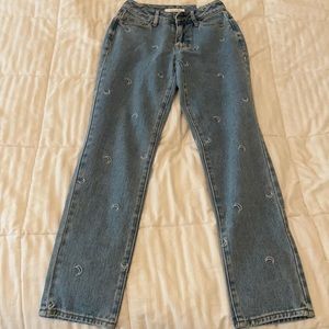 Pacsun light wash mom jean